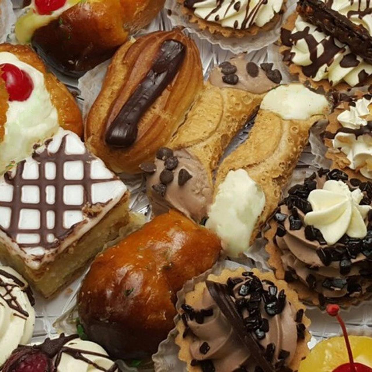 Assorted colorful pastries