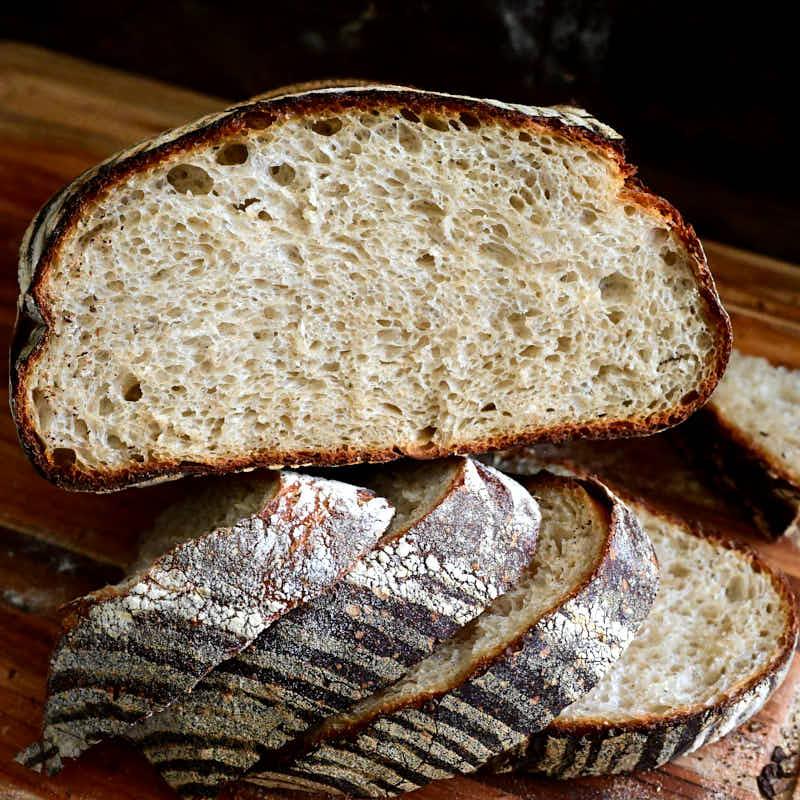 Rustic sourdough bread